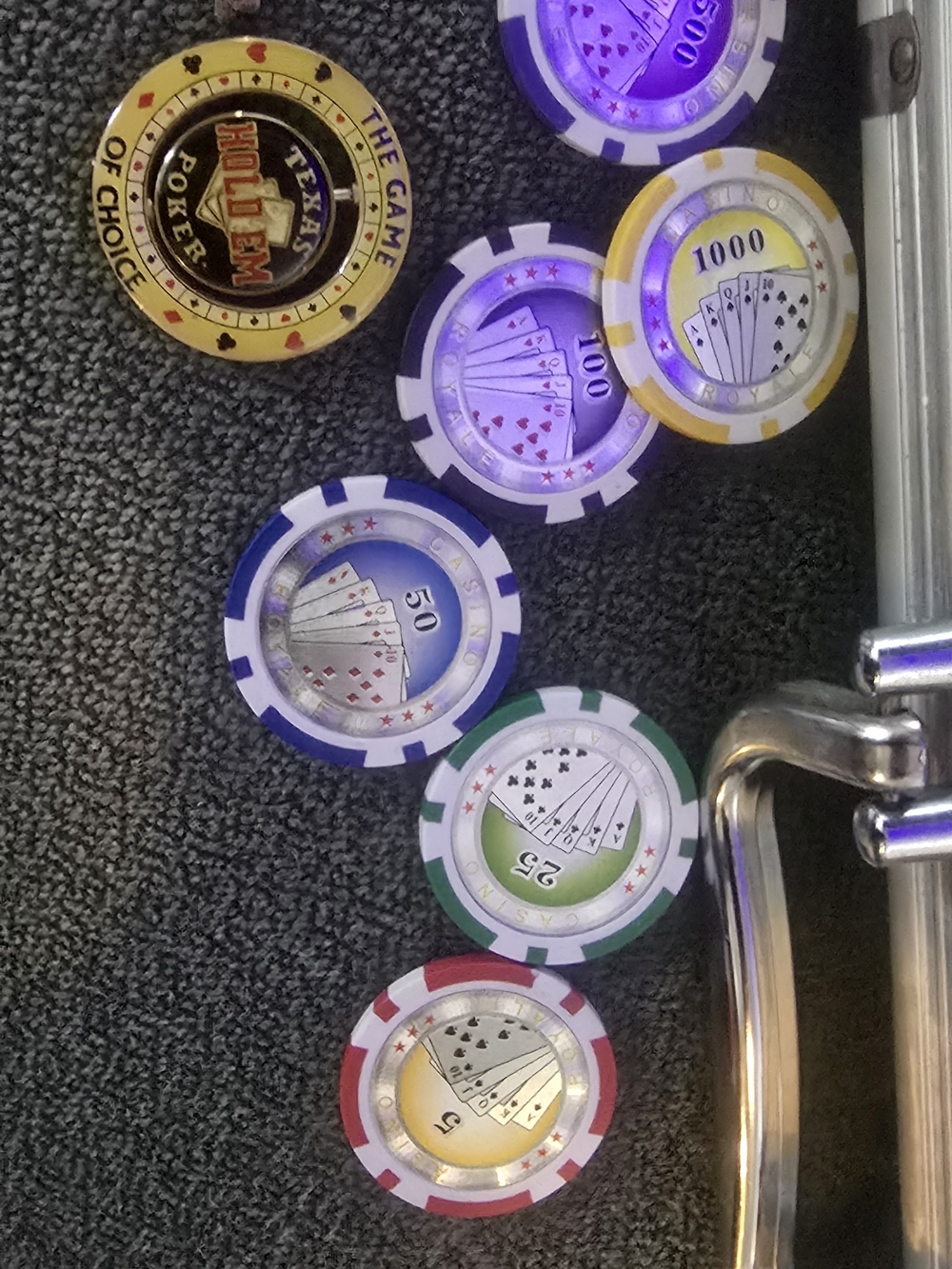 Poker Chip Set - Black, Blue, Red, Green Chips - Picture 2 of 6